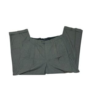 Vtg Brooks Brothers Brooksease Pants Mens 36X28 Brown Wool Pleated Cuffed‎